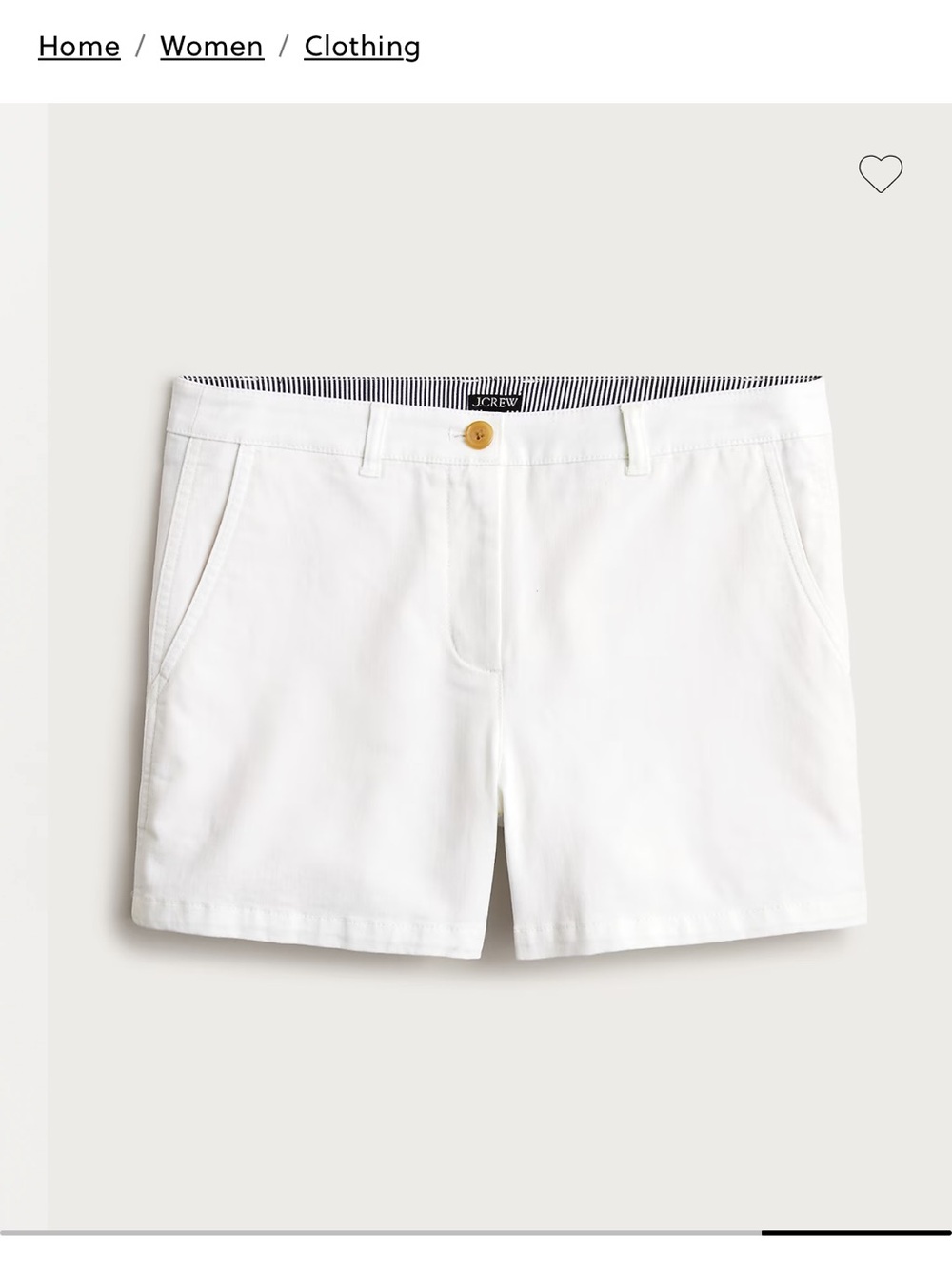 J CREW CHINO HERITAGE SHORT
